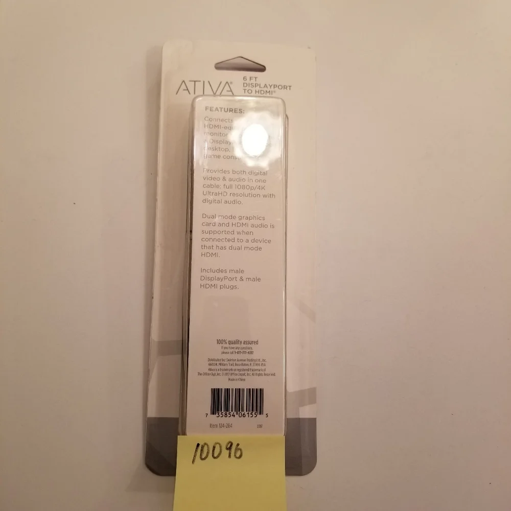 ✅NIB Ativa Displayport to HDMI 6 ft cable
